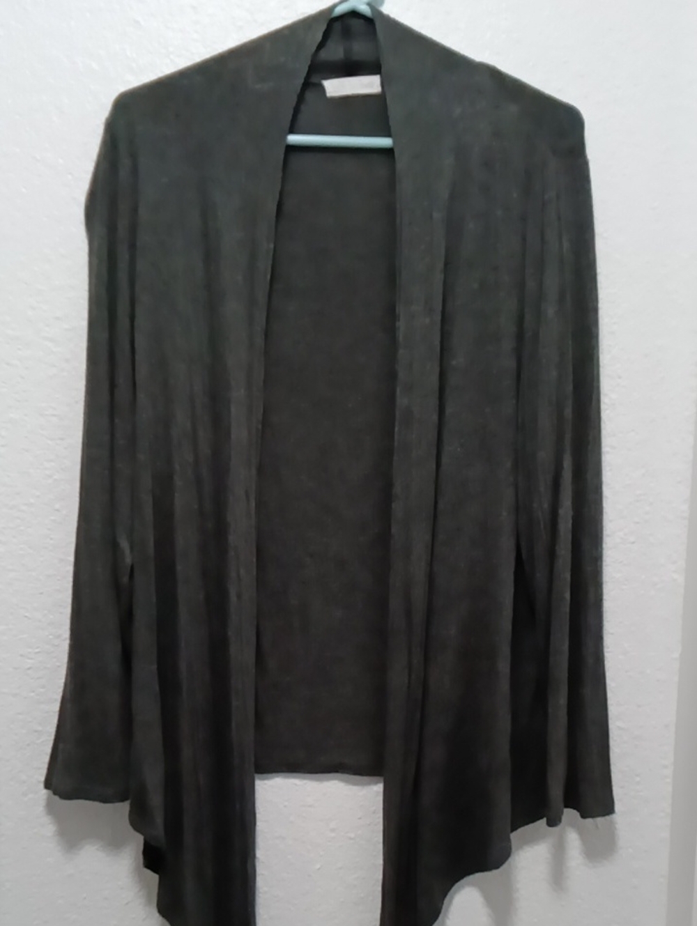 Free To Live Women’s Charcoal Asymmetric Lightweight Draped Cover Up In Charcoal